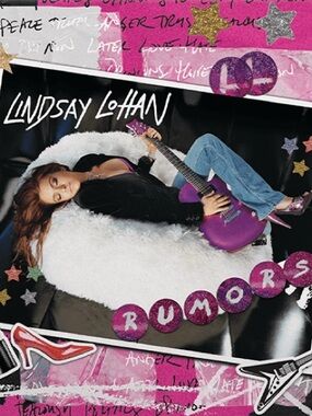 Lindsay Lohan 'Rumors' Album Poster - Pink & Purple Pop Art